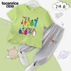 Ropa de Numberblocks Traje de Camiseta y Pantalones para Niños Bebé Bloques de Construcción Digitales Verano Camiseta de Manga Corta Pantalones Anti-Mosquitos