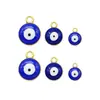 Ojo Turco Malvado Accesorios para Joyería DIY Ojo Azul Colgante Individual Joyería Aleación de Aceite Colgante Pulsera