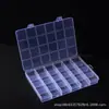 Caja Rectangular de Alta Transparencia con Ranuras para Tarjetas, 24 Compartimentos, Caja de Almacenamiento para Joyería, Cuentas, Diamantes, Ferretería, Accesorios de Pesca, Caja de Empaque con Compartimentos