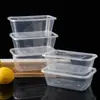 Caja de Almuerzo Desechable Engrosada con Tapa Caja de Embalaje para Llevar Rectangular Bento Caja para Comida Rápida Bowl Multifuncional Fácil de Usar Duradera