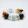 Como una Hermosa FlorPulsera de Cristal Natural Aguamarina Hecha a Mano para Mujer, Nuevo Estilo Versátil, Pulsera Iluminadora de Piel al por Mayor