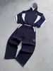 Conjunto de Sudadera con Parches Bordados y Pantalones Deportivos para Hombre Cross-Border Mertra, Estilo Retro Americano, Holgado, Tendencia High Street, Hip-Hop