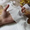 Encaje de Volante Plisado de Gasa de Doble Capa de 7.5 cm de Ancho con Adornos Florales para Decoración de Dobladillo de Falda Tela DIY