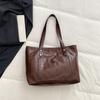 Bolso Tote Retro de Gran Capacidad 2025 Otoño e Invierno Nuevo Bolso de Hombro Casual para Estudiante Bolso de Mano de Moda para el Trabajo