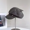 Boné de Boia Fashion com Orelhas de Gato para Mulheres, Novo Boné de Basebol Versátil Casual de Primavera, Chapéu Octogonal Elegante e Estiloso