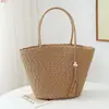 Bolso Casual Nuevo Tejido de Paja, Bolso de Mano Moderno y Versátil, Nuevo Bolso Tote de Hombro para Mujer de Gran Capacidad, Simple, Primavera 2026