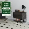 Armário de revistas com porta basculante estilo tronco de árvore Estante estilo japonês Estante com prateleiras Armário com gavetas Armário lateral para sala de estar Armário de armazenamento para entrada Armário de armazenamento nórdico
