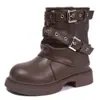 Vestido de estilo retro para niña. Botas Martens 2026 Otoño/Invierno Nuevas Llegadas Niños Suela Suave Cómodas Botas de Princesa Niños Medianos y Grandes Botas de Media Caña Modernas