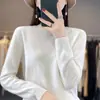 Malha feminina de gola redonda, nova coleção outono e inverno 2026 da Coreia, suéter simples e versátil, pulôver para usar no dia a dia, camada base