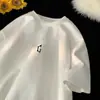 Camiseta de Manga Curta Masculina Verão Design de Nicho Nova Meia Manga High Street Tendência Solta Camiseta Masculina Tendência de Verão