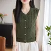 Nueva Colección Otoño/Invierno 2026: Chaleco cárdigan de punto sin mangas de color liso para mujer con detalles calados, perfecto para usar en capas