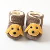 25 Outono e Inverno Espessos Sapatos de Sola Macia para Bebê e Criança Pequena Quentes Sapatos e Meias para Bebê Desenho Animado Cachorro Fofo Antiderrapante Sapatos para Recém-Nascido