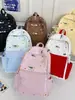 Mochila Estudiante Estampado de Lunares Bolsa de Doble Hombro Linda de Dibujos Animados Gran Capacidad Mochila Estudiante Bloque de Color Mochila Estilo Coreano Nuevo