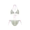 3 Colores Estilo Coreano Modelo Nuevo para Niñas, Bikini Sexy de Cuadros Estilo Japonés de Pecho Pequeño de Dos Piezas, Bikini Retro para Vacaciones en la Playa