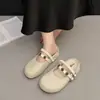 Novas sandálias casuais slip-on de sola grossa para aumentar a altura para mulheres 2026, chinelos Mary Jane de bico fechado para o verão