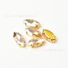 Atacado Vidro Diamante Olho de Cavalo Fundo Pontudo Strass Fundo Dourado Garra Costurado à Mão Diamante DIY Roupas Sapatos Bolsa Jóias Acessórios