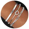 Popular Europeo y Americano Nuevo Pulsera Apilable Cadena Pulsera Set Simple y de Moda 2024 Moda Tendencia Modelo para Mujer