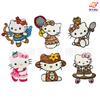 Novos desenhos animados bordados por computador personagens de desenhos animados Kt gato pano adesivos cesta de vegetais roupas decoração faça você mesmo acessórios adesivos de remendo
