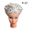 Gorro Hinchado Estampado Algodón Puro Gorro Quirúrgico Europeo y Americano Ajustable Gorro de Enfermera Gorro Sanitario Para Hombres y Mujeres Lindo Gorro Antipolvo de Doctor
