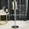 Balde de Champagne de Aço Inoxidável Estilo Europeu com Suporte de Luxo Modelo para Sala de Exposição Joalheria Bar Doméstico KTV Vinho Balde Vertical de Gelo
