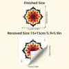 Hs3982C Flor de Mandala Artística Tamanho Pequeno Adesivo Autoadesivo Geladeira Vaso de Flores Caixa de Armazenamento de Computador Adesivo Decorativo