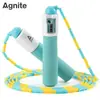 Cuerda para Saltar Deli Ft122 Angnet Contador Mecánico Cuerda de Bambú para Saltar 2.8m Mango de Espuma Fitness Deportes