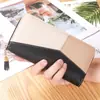 Billetera Larga con Costuras de Color Contrastante Bolso de Mano tipo Clutch para Mujer Nuevo de Moda 2020 Estilo Japonés y Coreano Billetera con Cremallera de Gran Capacidad para Mujer