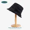 Chapéu de Pescador Plissado em Camurça com Forro de Lã Estilo Coreano para Mulheres, Chapéu Balde Versátil e Quente para Outono e Inverno, Chapéu Cloche Espessado
