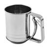 Tamiz de harina de acero inoxidable directo de fábrica, tamiz de polvo semiautomático portátil, taza de tamiz de polvo de tamaño grande, mediano y pequeño, para trabajadores de panadería