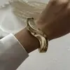 Pulsera Geométrica Exagerada con Cortes Personalizados Transfronteriza Europea y Americana Moda Industria Pesada Diseño de Nicho Aleación Fotosensible Pulsera