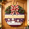 Letrero de puerta de madera impreso para productos nuevos transfronterizos, letrero redondo de bienvenida, colgante decorativo para puerta de Halloween de comercio exterior para Amazon