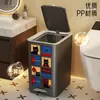 Cubo de Basura de Cocina, Gran Capacidad para Sala de Estar, con Tapa, Operado con Pedal, No Necesita Agacharse, Alto Valor Estético, Contenedor de Basura Doméstico