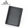 Comercio exterior nueva billetera de cuero para hombre fábrica mayoreo rfid multifuncional vertical con monedero entrega en una pieza