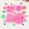 Molde de silicona de carpa pequeña tridimensional 3D estilo chino hoja de loto loto tamaño rana molde de fondant de chocolate de loto