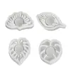 Molde de Resina DIY Suporte de Vela Folha Suporte de Vela Folha de Ginkgo Folha de Banana Base de Vela de Gesso Molde de Silicone