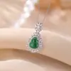 Yiluyin Prata Esterlina S925 Jade Verde Cabacinha da Fortuna Retro Luxo Leve Super Brilhante Versátil Incrustado Pingente Elegante