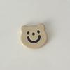 Otoño e Invierno Nuevo Marrón Arroz Cabeza de Oso Sonriente Accesorios DIY Horquilla Pegamento Crema Carcasa para Teléfono Móvil Refrigerador Decoración Hebilla para Zapato