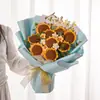 Ramo de Girasoles Tejido - Un Regalo Tejido para el Éxito en los Exámenes, Regalo Inspirador para Adultos