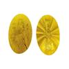 Tarjeta de recuerdo turístico de doble cara con lámina de oro de Mazu, escénica, de 4,2 x 4,2 cm.