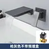Torneira de parede para lavatório, quente e fria, tipo exportação, com cascata, totalmente em cobre, para saída de banheira, embutida na parede