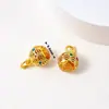 Colgante de calabaza con borla dorada chapada en cobre, pulsera DIY, collar, joyería, accesorios, accesorios para horquilla estilo chino cheongsam
