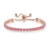 Pulsera de Tenis Ajustable para Mujer con 12 Piedras de Nacimiento de 4 mm, Fila Única Completa de Diamantes, Pulsera de Piedras Preciosas Transfronteriza Europea y Americana