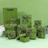 Ins estilo colar caixa de jóias Gucci anel verde brincos caixa de jóias atacado mão presente acessórios para o cabelo caixa de embalagem