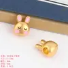 Acessórios para pulseira diy cor-preservação ouro antigo furo grande furo grande coelho fofo rabanete acessórios para colar acessórios de joia atacado