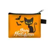2026 Halloween Fantasma Calabaza Gato Negro Dibujos Animados Pequeño Monedero Portátil Cremallera Bolsa para Monedas Exquisita Mini Cartera