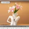 Florero de Arte de Modelado de Cuerpo Humano de Gama Alta, Arreglo Floral para Sala de Estar, Decoración para Gabinete de Vino del Hogar, Adornos para Nichos al por Mayor