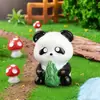 Miniatura de Panda Lindo, Accesorio de Decoración para Jardín DIY, Adorno para Coche y Escritorio