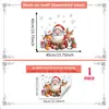 Pegatina de Ventana de Papá Noel Navideño Lector Compañero Puerta de Cristal de Exhibición Decoración del Hogar Pegatina Electrostática para Cristal