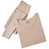 Nuevo Conjunto de Ropa Interior Térmica Adelgazante Sin Costuras de Modal 2026 para Mujer, Ropa Interior Delgada Cálida, Capa Base para Embellecer la Piel