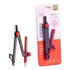 Compás Metálico sin Plomo Deli Set de Dibujo para Estudiantes Compás de Plástico Específico para Examen con Núcleo de Plomo Herramienta de Dibujo Compás
